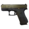 glock 43x w mos 9mm luger 341in black knuckles green cerakote pistol 10 1